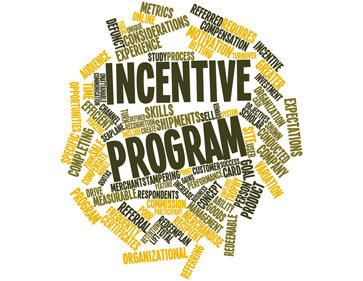 Abstract word cloud for Incentive program with related tags and terms